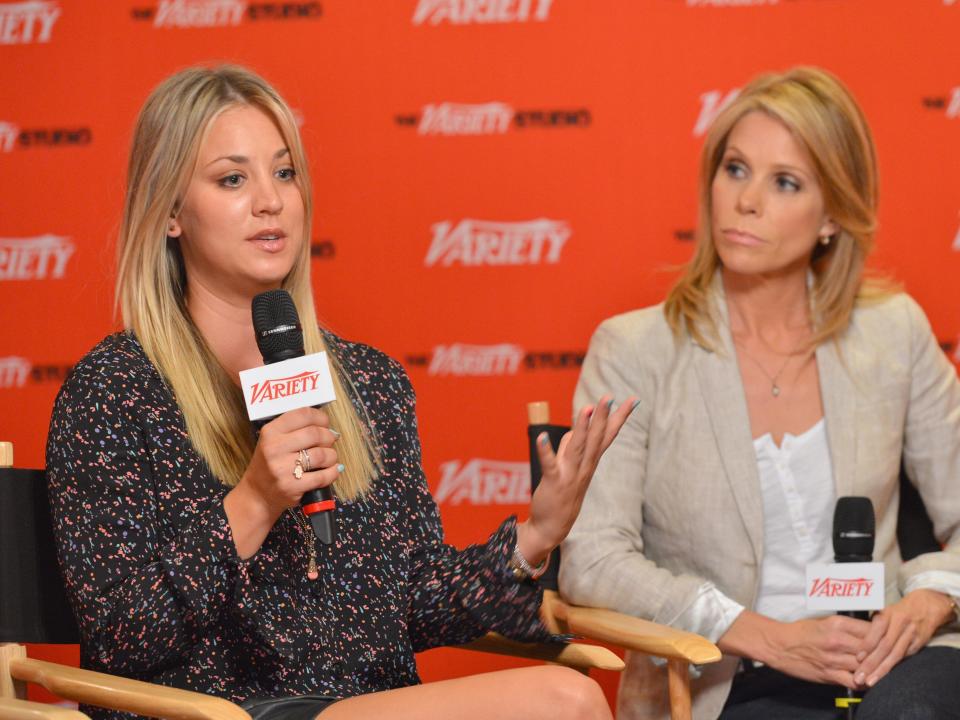 Kaley Cuoco and Cheryl Hines.