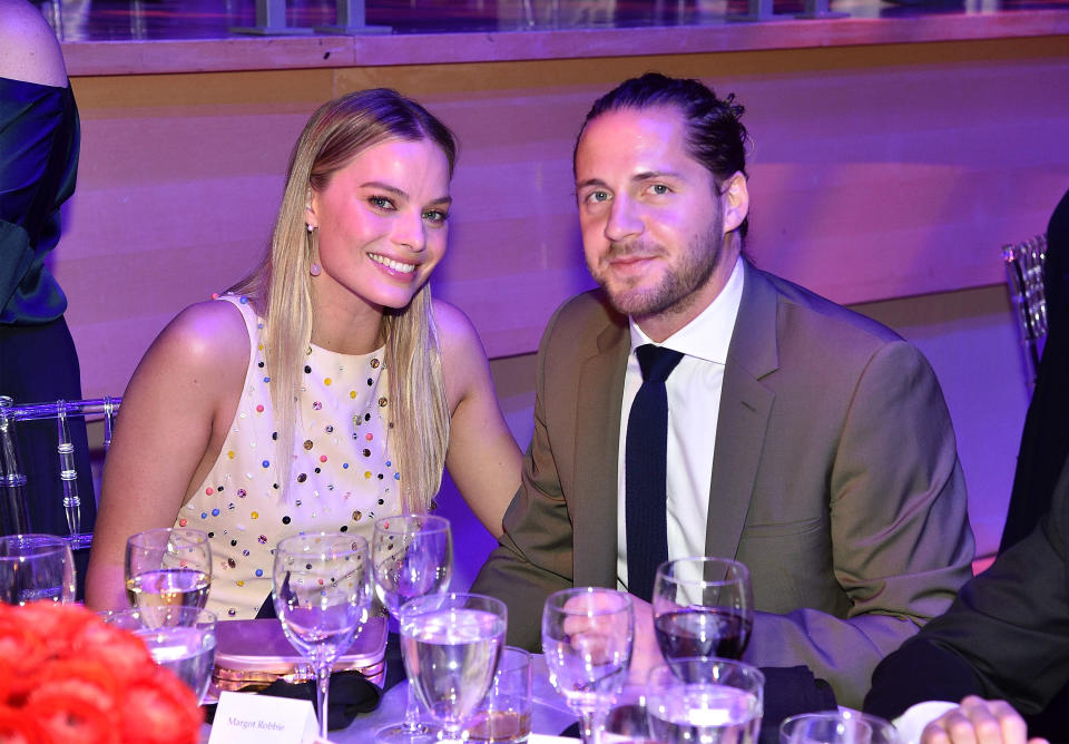 NEW YORK, NY - APRIL 25:  Margot Robbie and Tom Ackerley attend 2017 Time 100 Gala at Jazz at Lincoln Center on April 25, 2017 in New York City.  (Photo by Kevin Mazur/Getty Images for TIME)