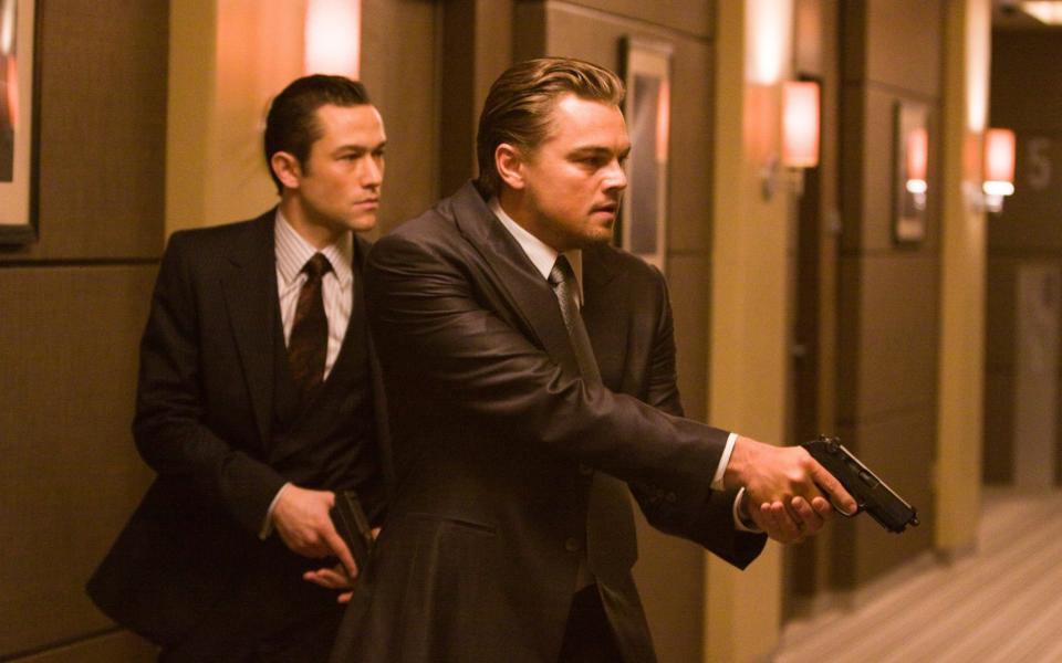 Joseph Gordon-Levitt as Arthur and Leonardo DiCaprio as Cobb in Inception - Stephan Vaughn