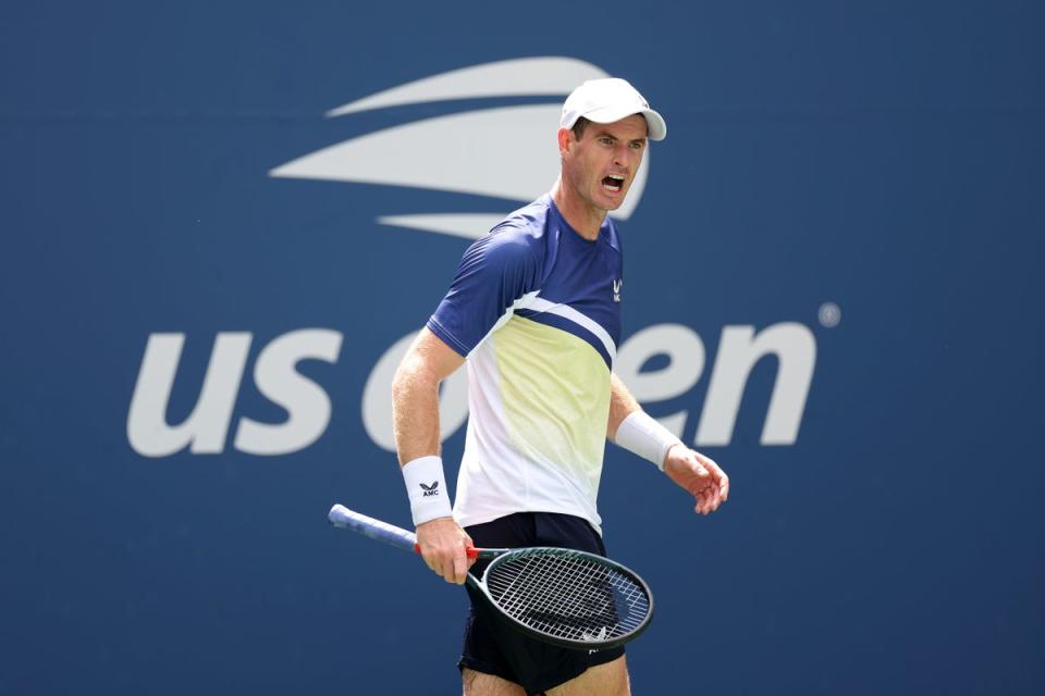 Andy Murray in action during the first round of the US Open (Getty Images)
