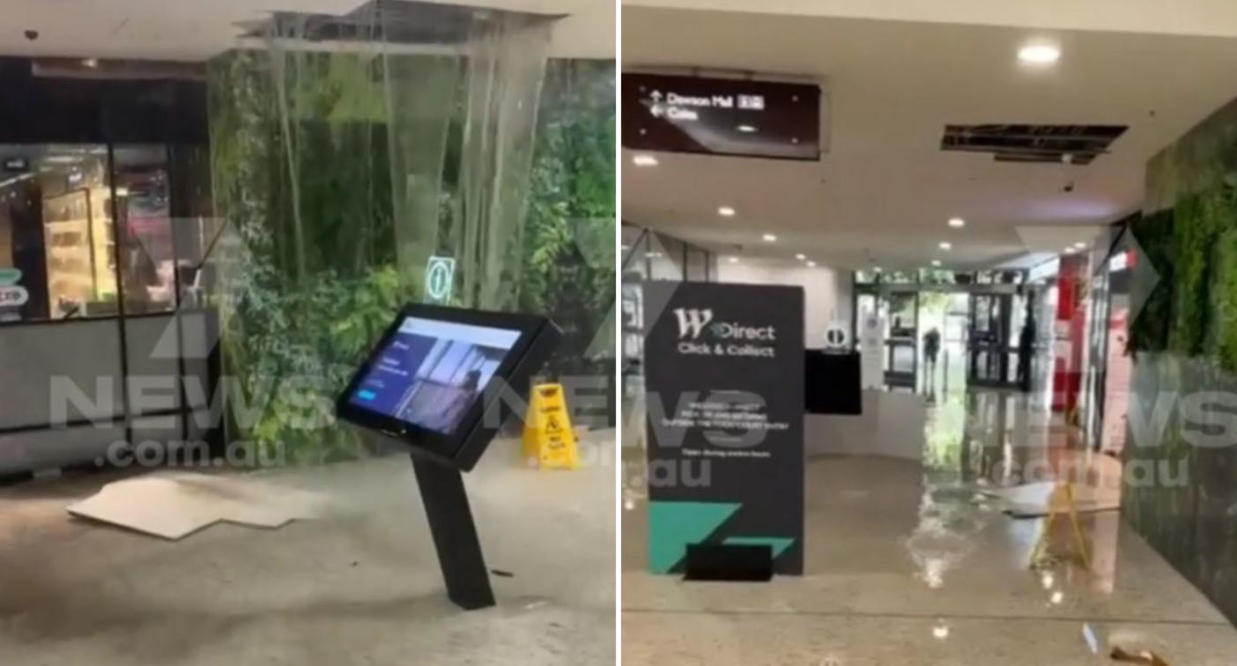 Rain-hit Westfield Bondi Junction ceiling collapses onto escalator