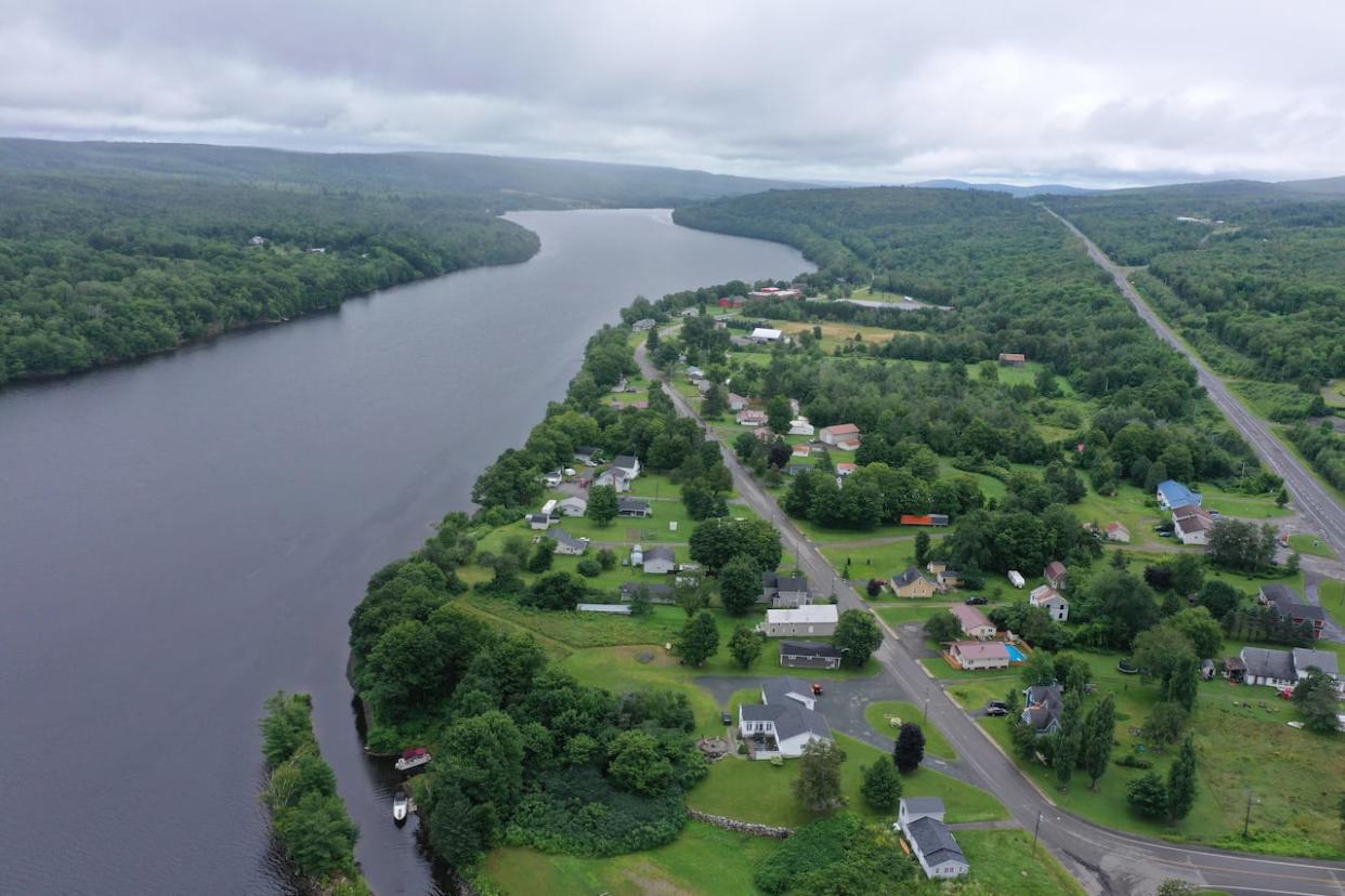 Lakeland Ridges was created Jan. 1, 2023 by combining the former villages of Meductic, seen here, and Canterbury, as well as several local service districts and Skiff Lake. (Shane Fowler/CBC - image credit)