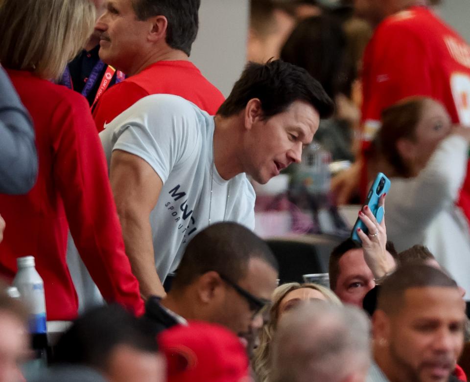 Mark Wahlberg at the Super Bowl