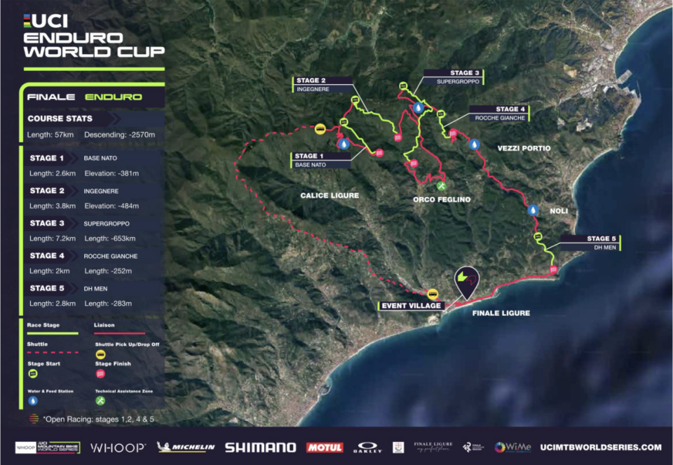 Finale Ligure EDR Map<p>UCI MTB World Series</p>
