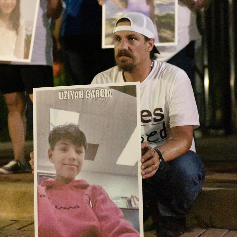 Uziyah Garcia was one of the 21 victims of the Uvalde school shooting. He loved Spider-Man and wanted to be a police officer. His father, Brett Cross, protested for more than 10 days straight outside the school district building. (Courtesy Brett Cross)