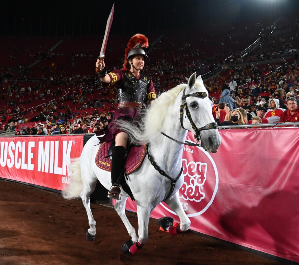 USC's football mascot horse, Traveler.