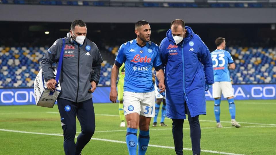 L'uscita di Ghoulam per infortunio | Francesco Pecoraro/Getty Images