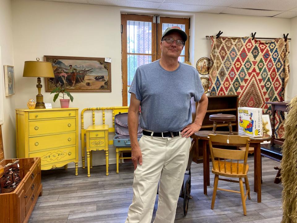 Wes Wyse, owner of Eclectic Retro, on 6 Byers St. at the Wharf in downtown Staunton.