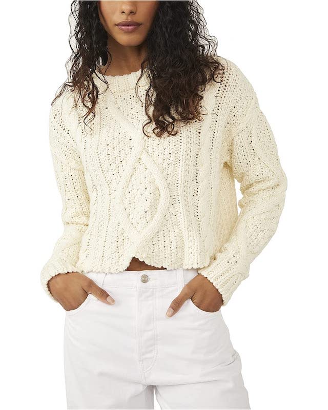 Free People Cutting Edge Cable Sweater