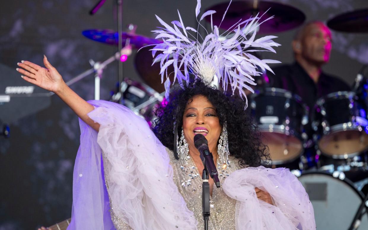 Diana Ross, aged 78, took the Sunday legend slot - Geoff Pugh for the Telegraph