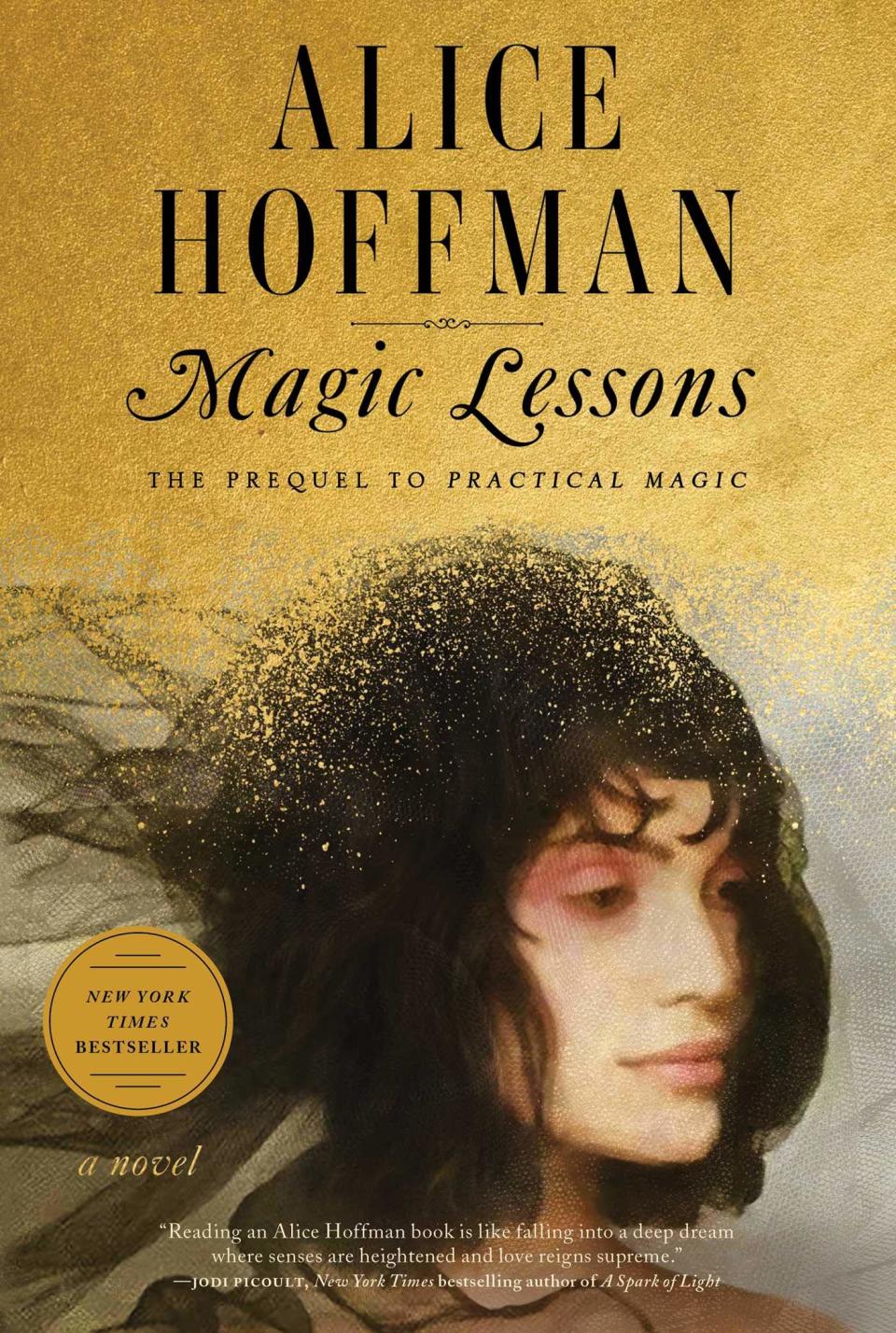 The cover for Magic Lessons shows a young woman looking to the right wistfully