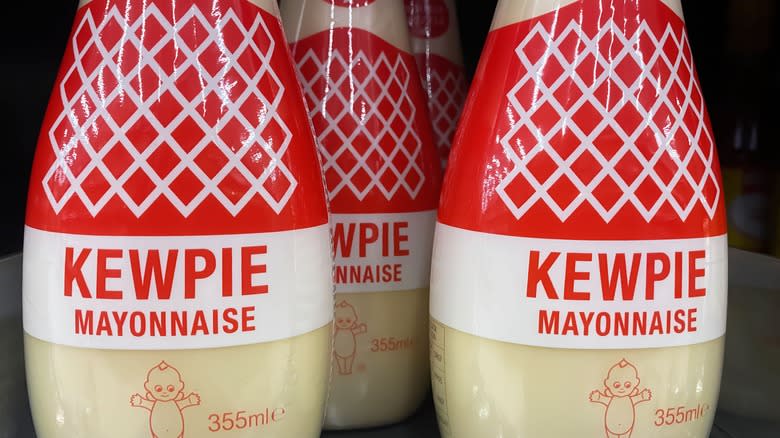 Bottles of Kewpie mayo