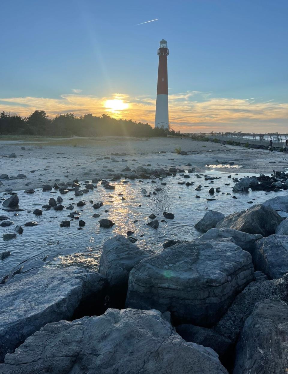 A sunset view of "Old Barney," at Barnegat Lighthouse State Park.
