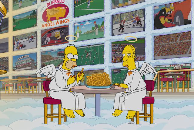 <p>FOX</p> Homer and Larry on 'The Simpsons'