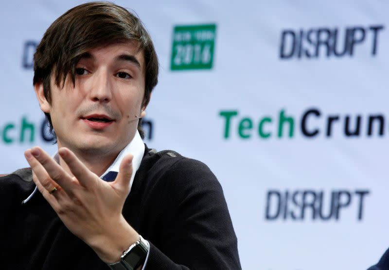 Vlad Tenev, co-founder and co-CEO of investing app Robinhood, speaks during the TechCrunch Disrupt event in Brooklyn borough of New York