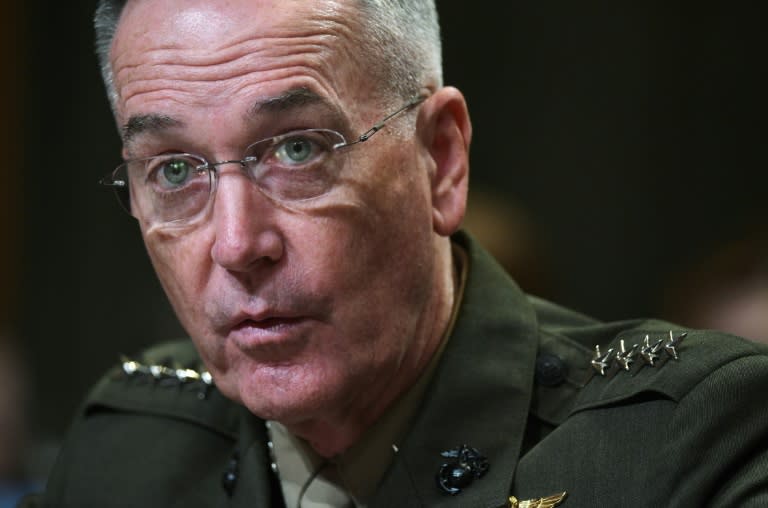 Chairman of the Joint Chiefs of Staff General Joseph Dunford says the Islamic State group aspires to a greater presence in Africa