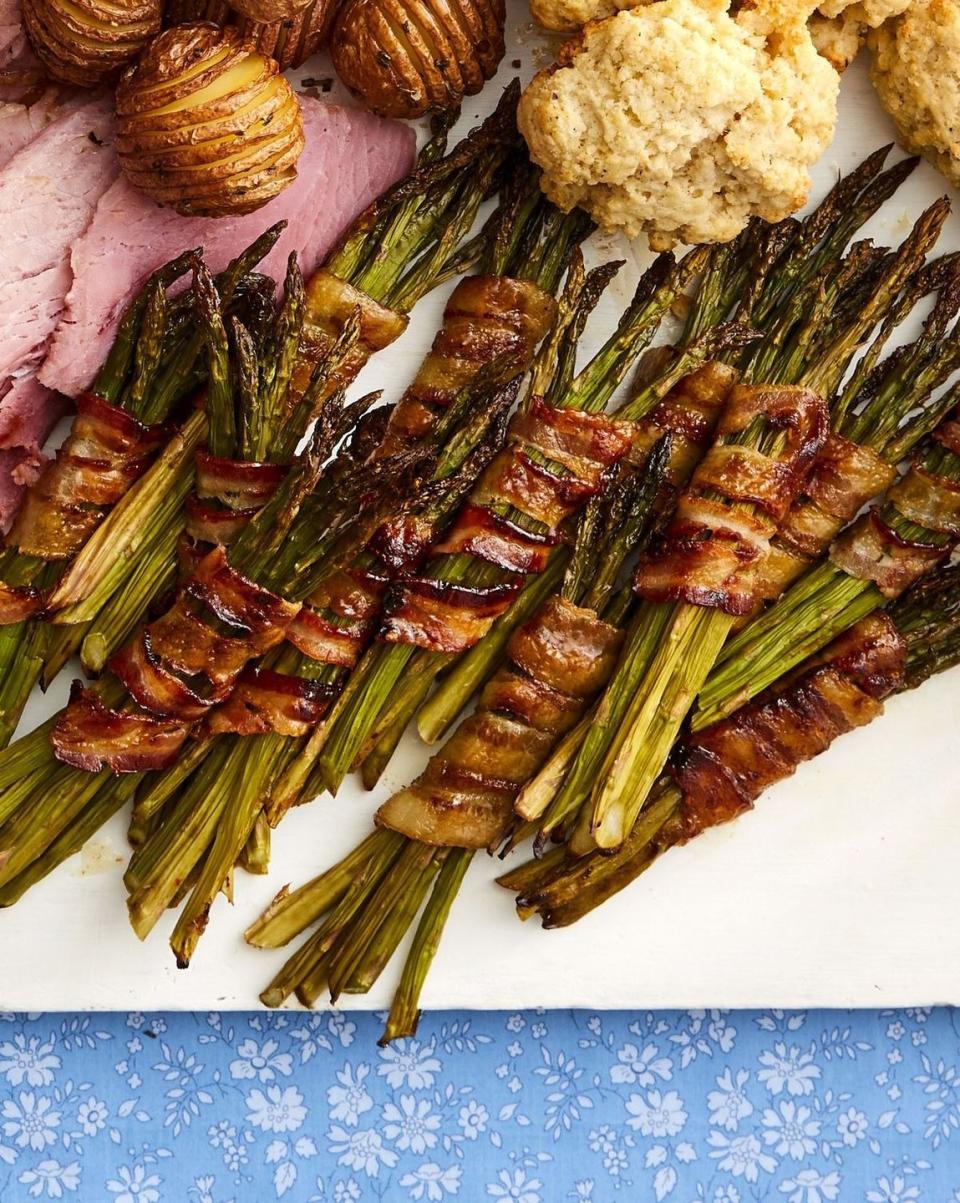 asparagus recipes bacon wrapped asparagus bundles
