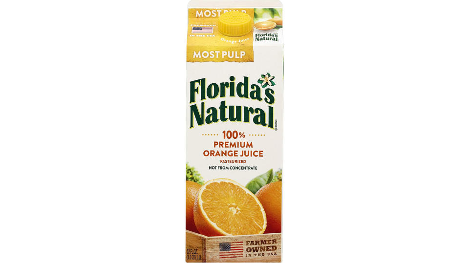 Florida's Natural NFC Growers Style Orange Juice (Most Pulp), 1.5L - Chilled. (Photo: Amazon SG)