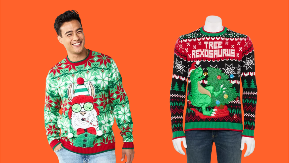 Your Christmas sweater doesn't just have to be ugly, it can be hilarious too.