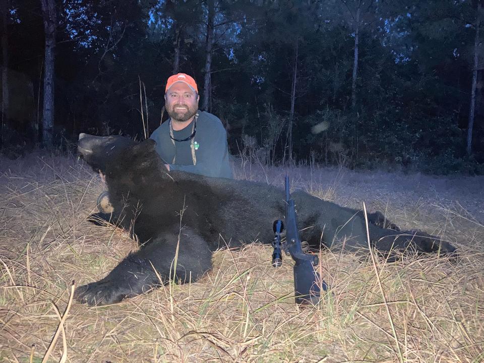 Author with a North Carolina black bear