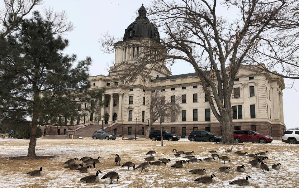 The South Dakota state capitol building is seen in Pierre, South Dakota, in 2018. (REUTERS/Lawrence Hurley/File Photo)