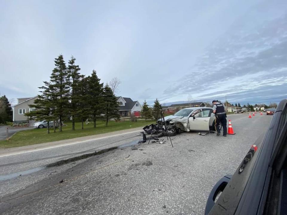 A Mazda CX-3 was also involved in the crash. According to the RCMP, there were no life-threatening injuries.