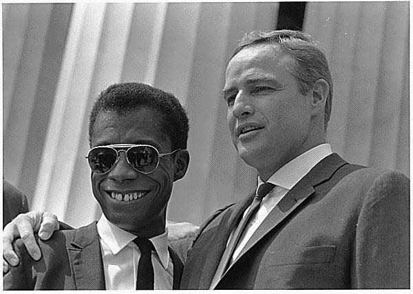 James Baldwin and Marlon Brando