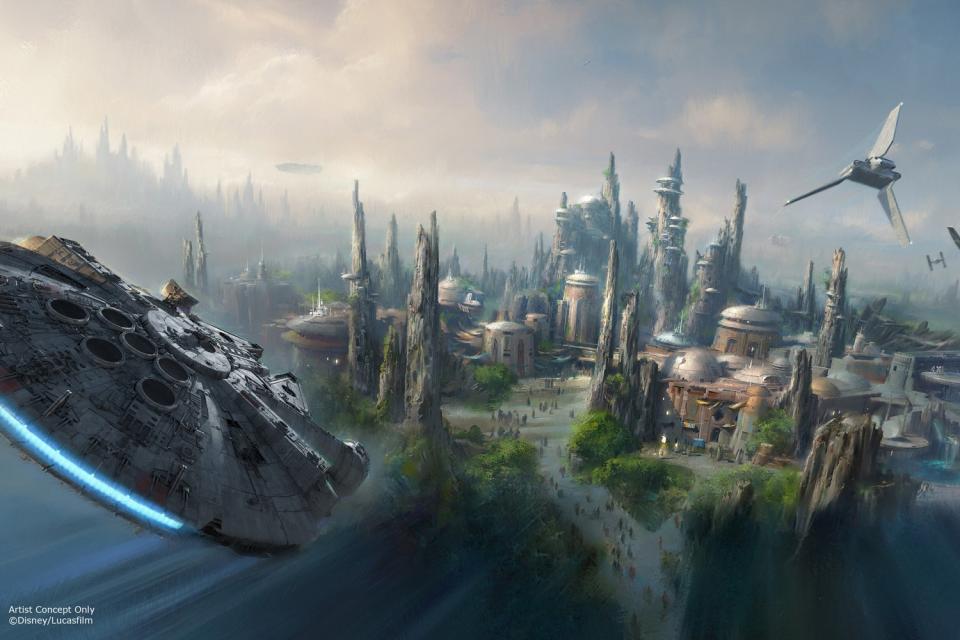 Aerial photos released as Disney's stunning new Star Wars theme park near completion