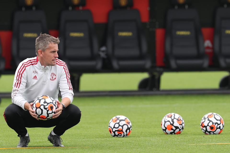 Kieran McKenna at Manchester United (Manchester United via Getty Images)