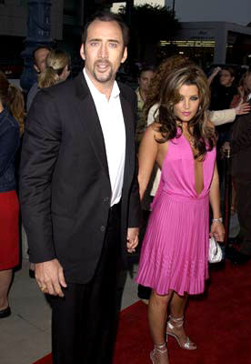 Nicolas Cage and Lisa Marie Presley at the Beverly Hills premiere of Universal's Captain Corelli's Mandolin