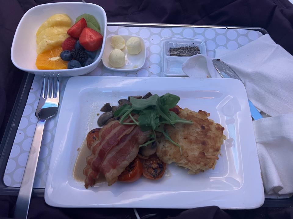 Flying Air New Zealand in business class.