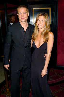 Brad Pitt and Jennifer Aniston at the New York premiere of Warner Brothers' Troy