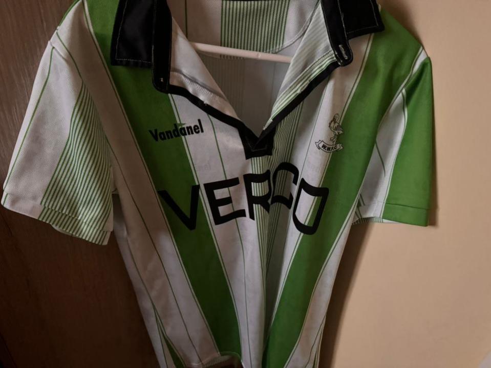 Bucks Free Press: The oldest kit in Jayden's collection is this shirt from 1993/94.