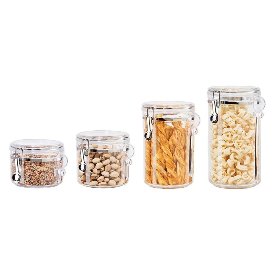 Oggi Four-Piece Acrylic Canister Set