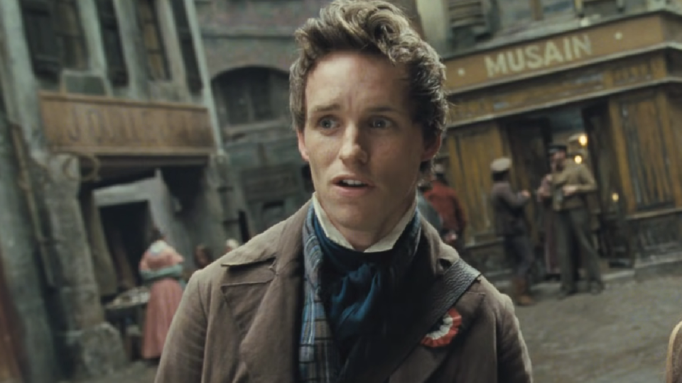 Eddie Redmayne in Les Miserables.