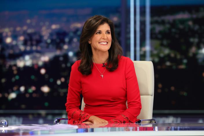 Nikki Haley visits &quot;Hannity&quot; at FOX Studios on January 20, 2023 in New York City.