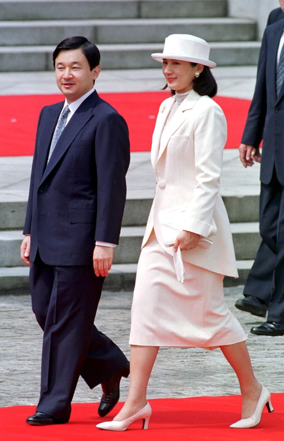 austrian president thomas klestil at welcoming ceremony at akasaka state guesthouse in tokyo, japan on june 02, 1999