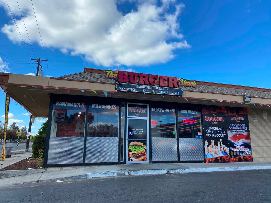 The Burger Shack sells several kinds of hamburgers at sandwiches near Blackstone and Ashlan avenues in Fresno.
