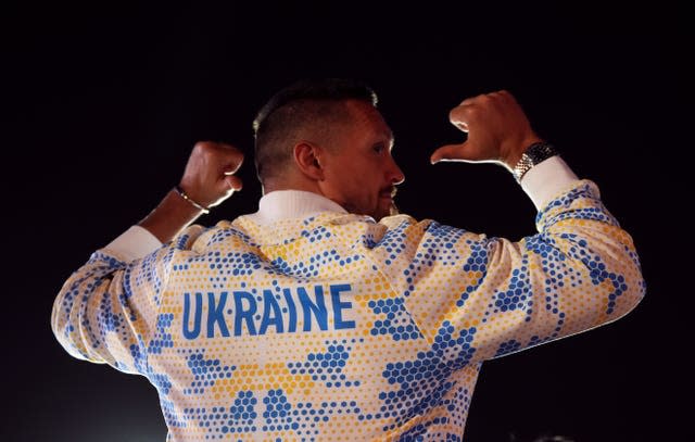 Oleksandr Usyk holds the WBA, IBF and WBO belts he won from Anthony Joshuaals – Tuesday May 14th