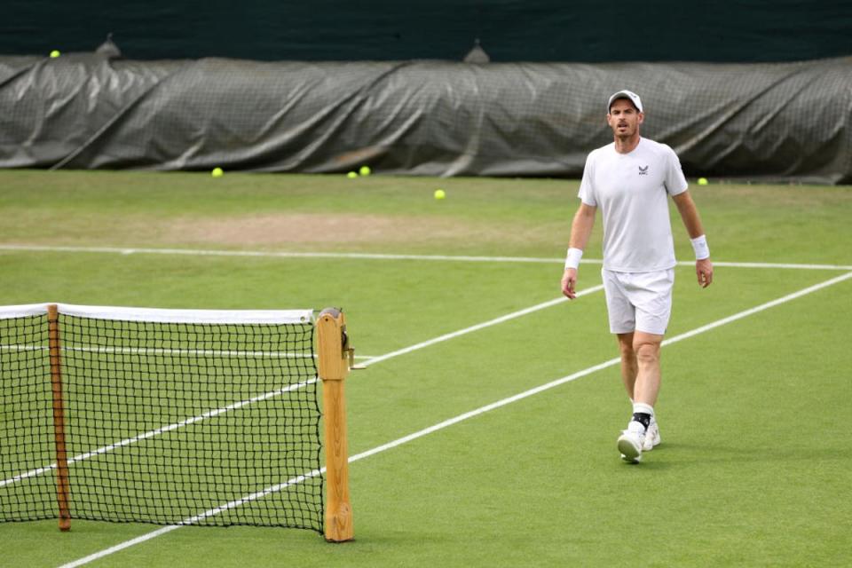 Andy Murray returned to the practice courts (Getty Images)