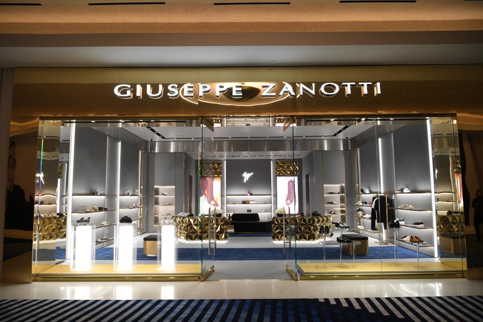 Giuseppe Zanotti store in Fontainebleau Las Vegas.