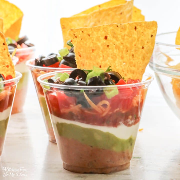 7-Layer dip cups.