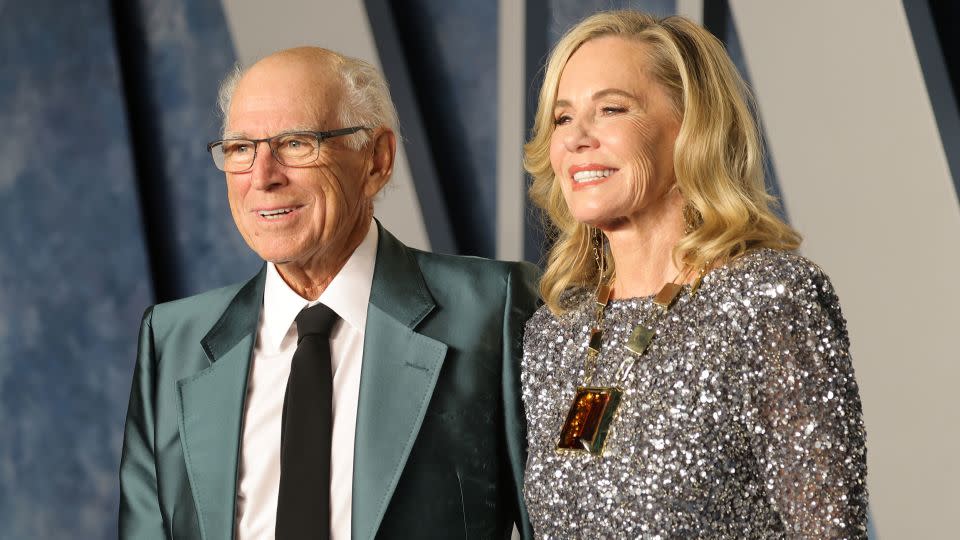 Jimmy Buffett and Jane Slagsvol in March. - Amy Sussman/Getty Images
