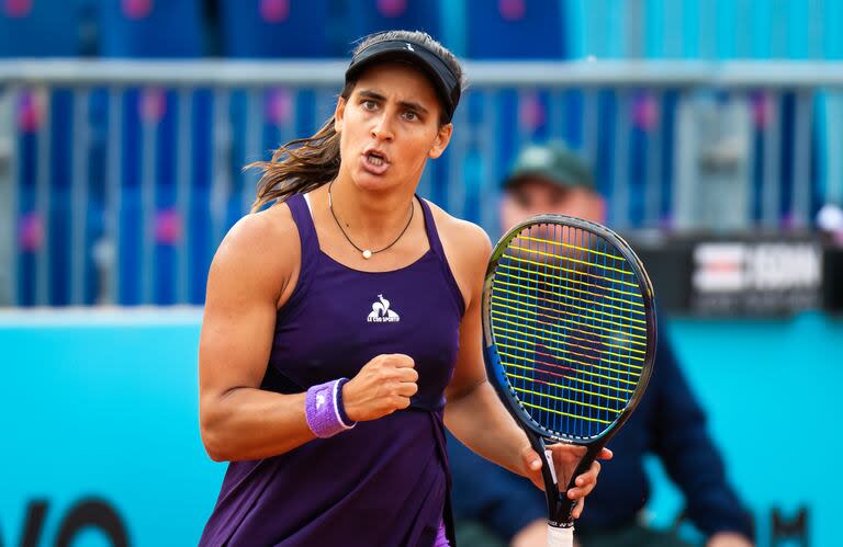 La celebración de María Lourdes Carlé en el WTA 1000 de Madrid