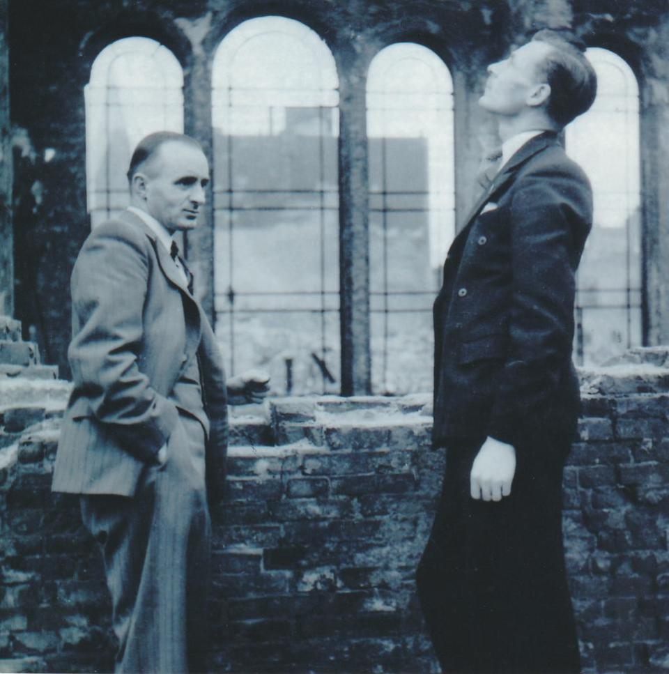 Eastern Daily Press: Bill Oâ€™ Callaghan (left) and Bert Pooley returned to Germany after the war to help bring justice