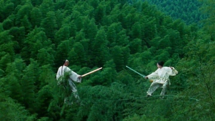 Chow Yun-fat and Zhang Ziyi in Crouching Tiger, Hidden Dragon.