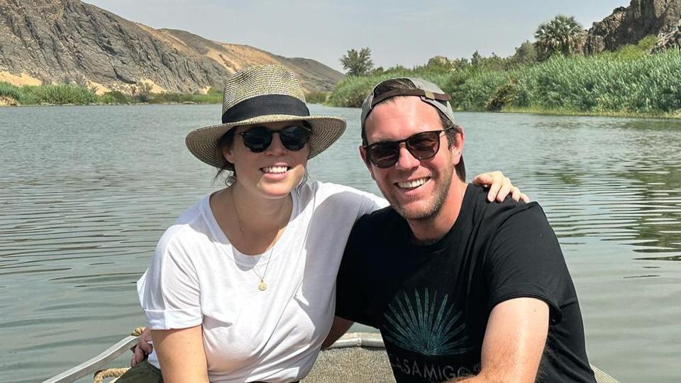 Princess Eugenie and Jack Brooksbank in boat