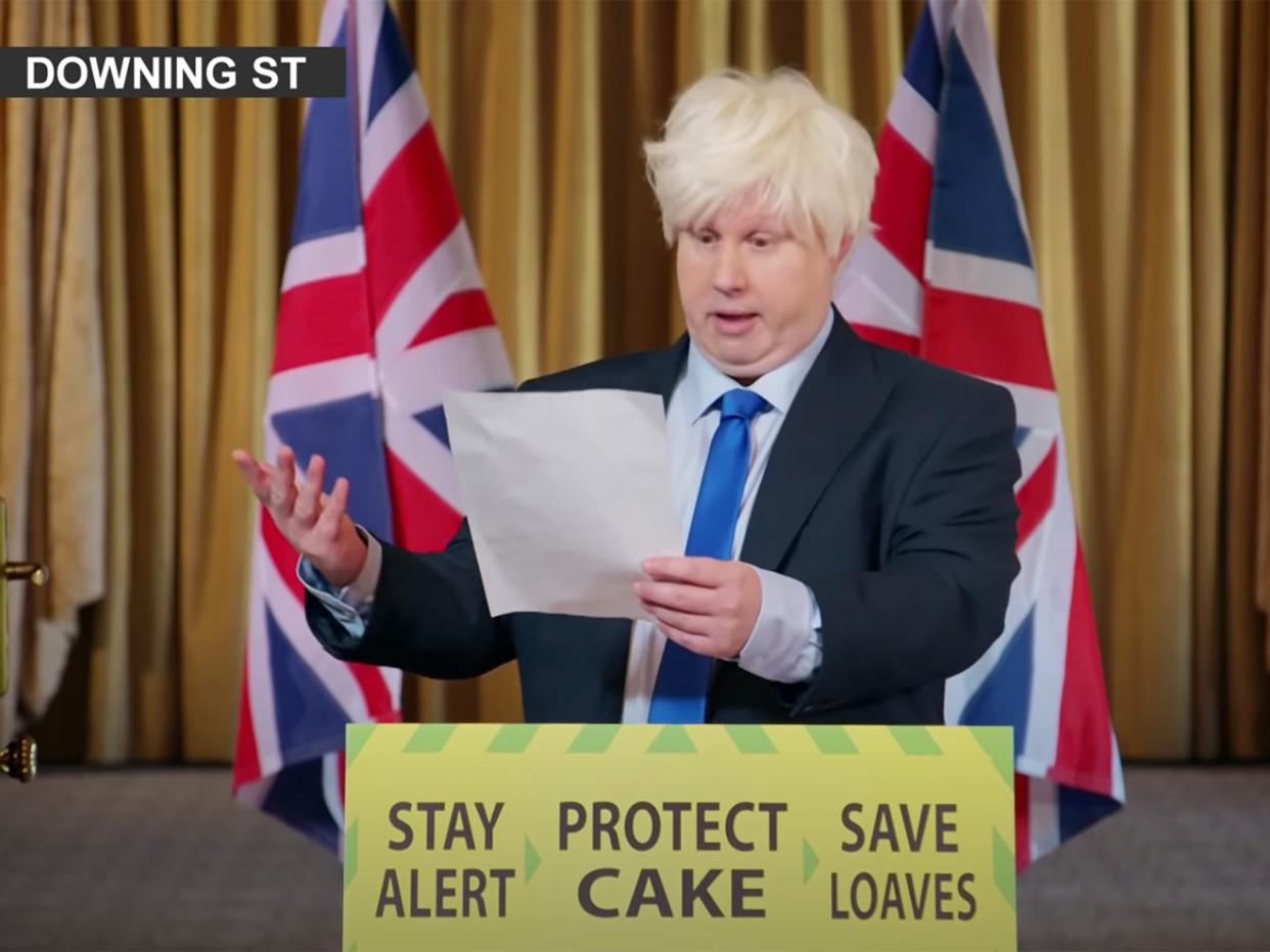 Matt Lucas impersonates Boris Johnson on 'The Great British Bake Off' (Channel 4)