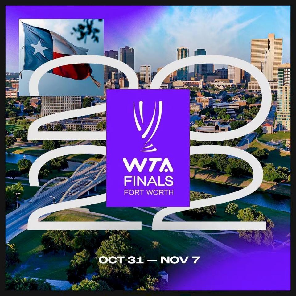WTA年終賽將於10月31日至11月7日在德州沃思堡(Fort Worth)舉行。(WTA官方微博)
