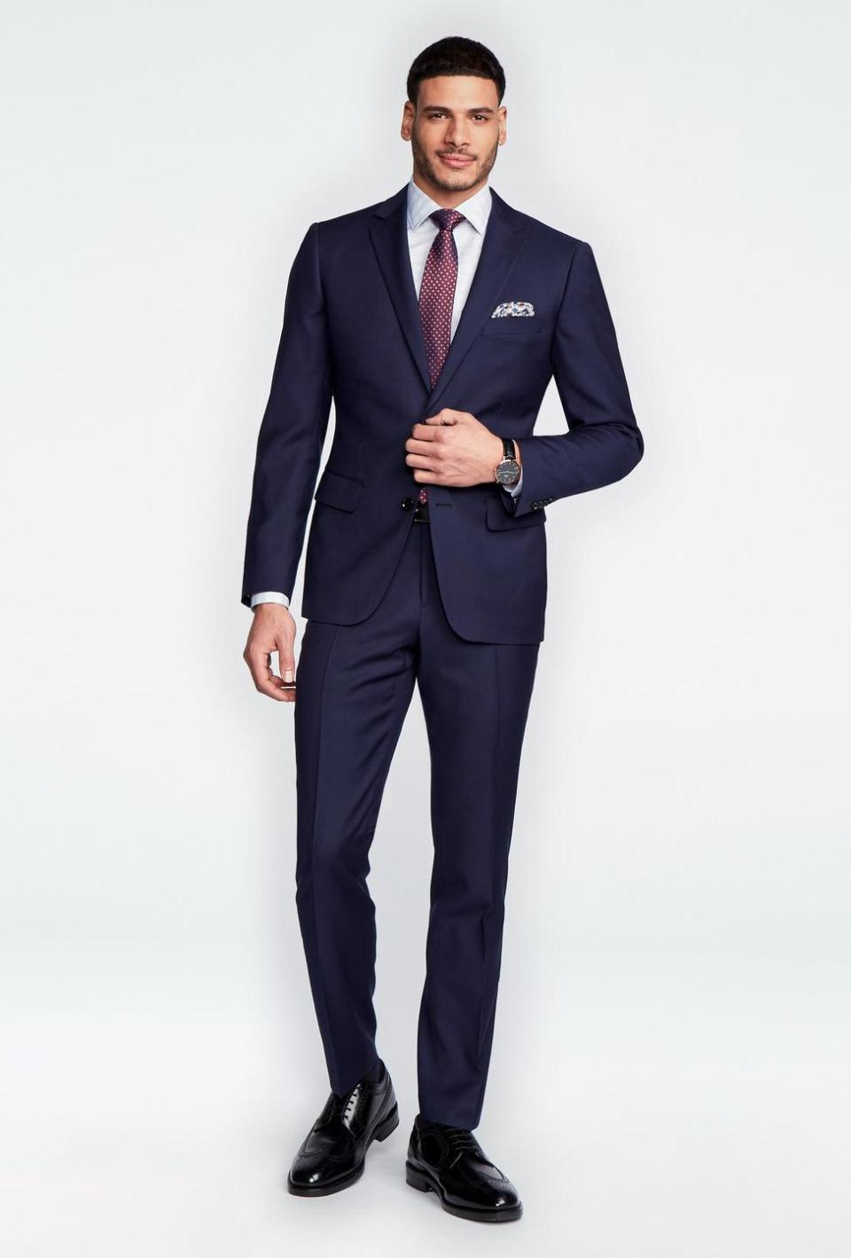 indochino navy suit